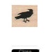 Rubber stamp Steampunk supplies Poe Small Crow 3/4raven wood Mounted 18917