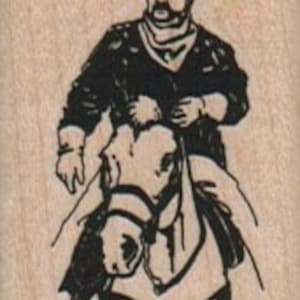 Horse head rubber stamp Stamp Rubber Stamp 8909 cowboy cling stamp, unmounted or wood mounted stamp image 4
