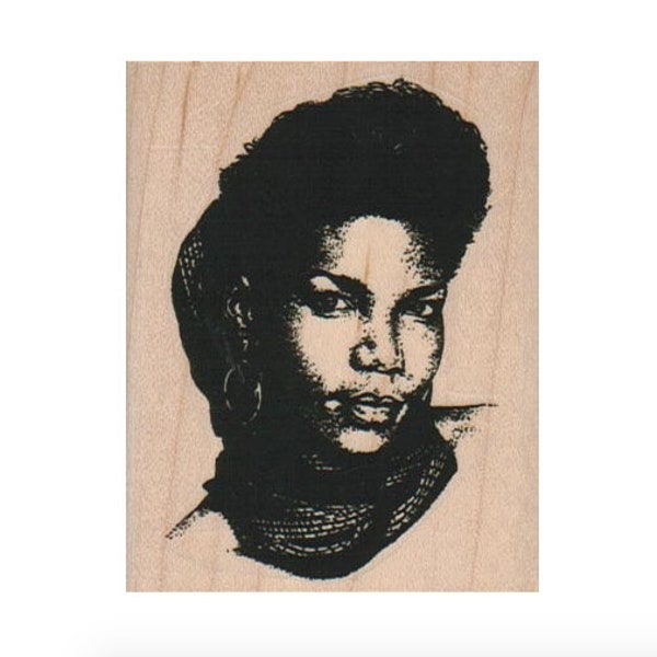 Black woman rubber stamps African American arms covering chest  Lady Large  rubber stamp number 8931