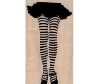 rubber stamps  striped legs leggings skirt girl body parts  no 19639 stamping craft supplies scrapbooking doll
