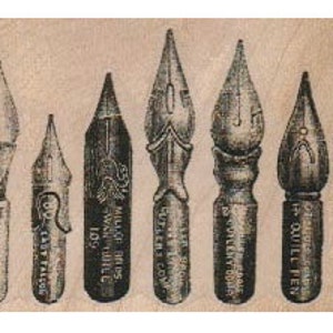 Rubber stamp Fountain  set of Pen ink nib tips   scrapbooking supplies 18792  holzstempel. xx