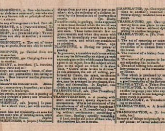 Background rubber stamp Dictionary Page  rubber stamps  cling stamp, unmounted or  wood mounted 19015
