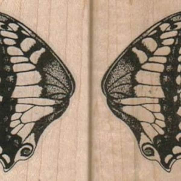Butterfly Wing Set (2) Each   rubber stamps place cards gifts   wood mounted  number  10617 set of two stamps- right and left wings