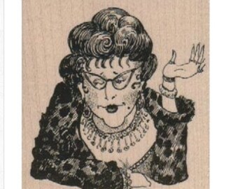 rubber stamps Lady With Hand Up stamping craft supplies 17925 cartoon