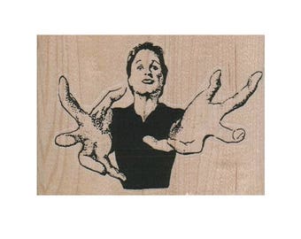 Rubber stamp Hands Lady woman girl person   stamps scrapbooking supplies number 4800