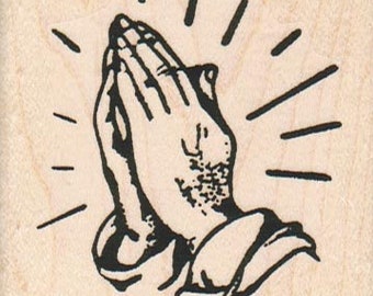 Praying Hands rubber stamps   14229 Catholic, religious stamp Christian pray hand