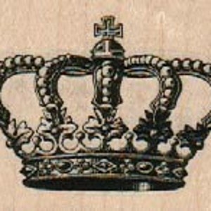 Crown rubber stamp tiara  queen hat no6725 craft scrapbook supplies
