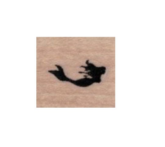 Mermaid Small  rubber stamp number 20235 unmounted, cling stamp, wood mounted stamps scrapbooking fish
