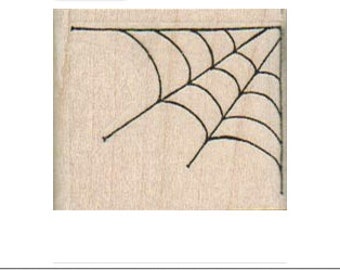 Halloween Rubber stamp COBWEB  corner   spider stamps stamping scrapbooking supplies number 12957
