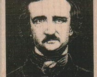 Sello de goma Edgar Allen Poe Suministros de scrapbooking montados número 18268