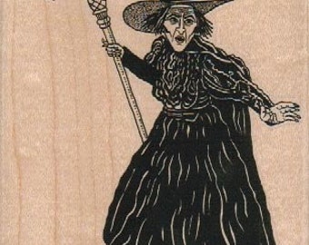 Rubber stamp Halloween Wicked Witch of the West Medium Wizard of Oz   scrapbooking supplies number 10575