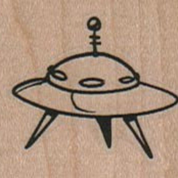 UFO,  wood mounted art and craft supplies,   tateam  Item 8106