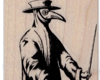 Plague Doctor rubber stamp oddity  tateam EUC team  19701 oddities