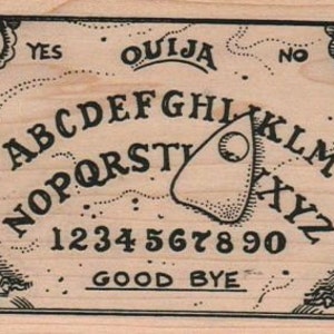 Large Halloween stamps    Ouija board rubber stamps   wood mounted cling stamp unmounted 2266