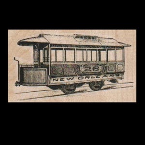 ゴム印 ニューオーリンズ 鉄道車両 電車 トロリー 18807 交通 旅行 お土産 ルイジアナ