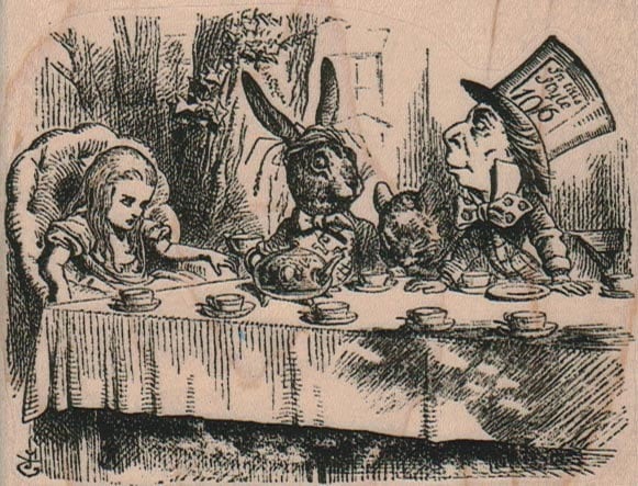 March Hare Rabbit Tea Party Rubber Stamp Alice in Wonderland 10624 - Etsy