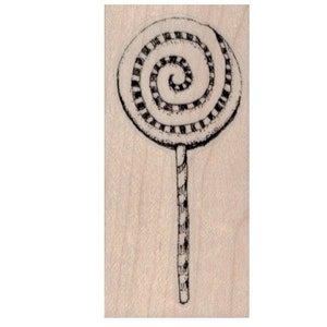 lollipop candy rubber stamp whimsical by Mary Vogel Lozinak tateam EUC team 19409 image 1