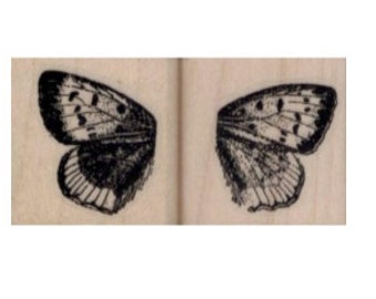 rubber stamp pair butterfly wings  stamping craft supplies scrapbooking 19647