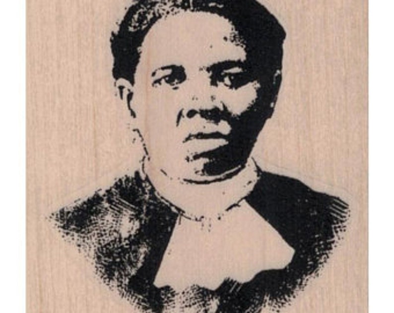 rubber stamp African American woman And Child baby lady girl mother number 16249