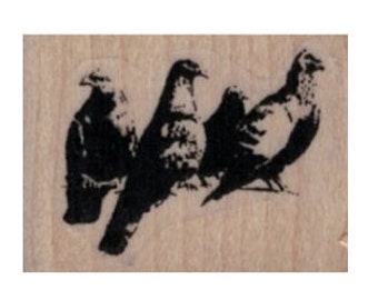 rubber stamp Banksy Pigeons   no19967 scrapbooking supplies graffiti art artist