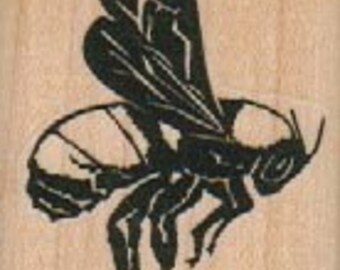 Rubber stamp  Bumble bee side view   wood Mounted  scrapbooking supplies number 8937