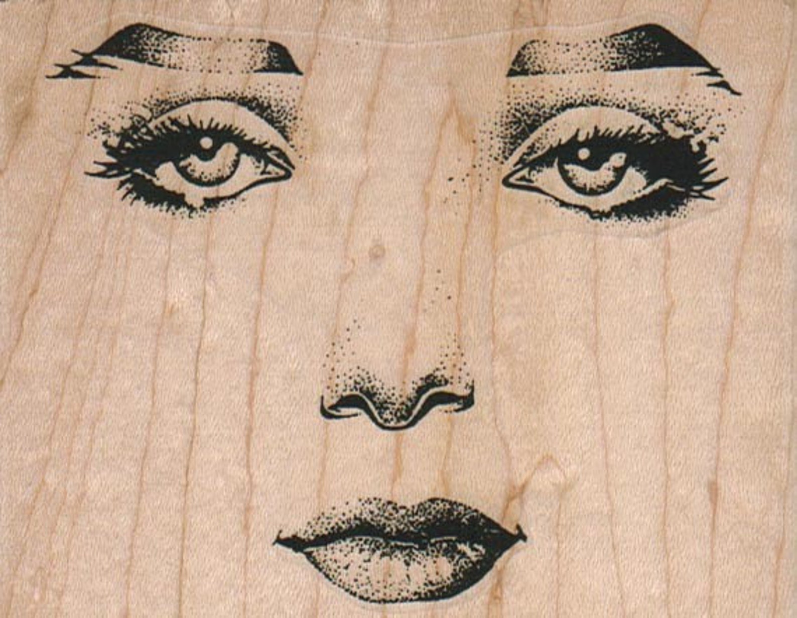 Rubber Stamp Craft Large Woman Facial Features Face 8852 Etsy