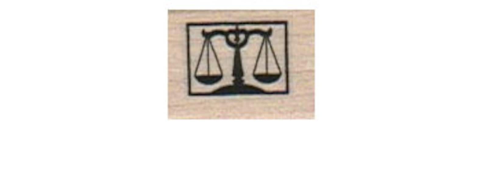 Scales Of Justice Rubber Stamp craft supplies lawyers 9072 Etsy