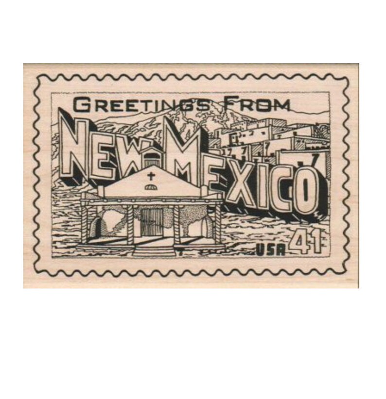 Rubber stamps Greetings From Las Vegas post card postage Etsy