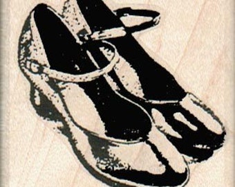 Rubber stamp Ruby Slippers  Wizard of Oz Mary Jane tap dance  shoes stockings       scrapbooking supplies number 10226