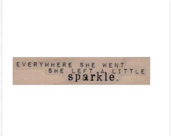 Sello de goma con cita brillante, número 19919, suministros para estampación