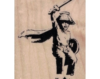 Banksy rubberen stempels Boy Playing Street Artist rubberen stempel gezicht portret krant jongen crafting scrapbooking supplies 20457 holzstempel