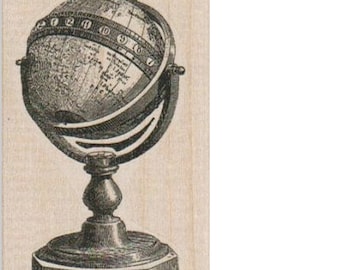 Mapa del globo sellos de goma sellos estampados suministros de estilo vintage número 14409