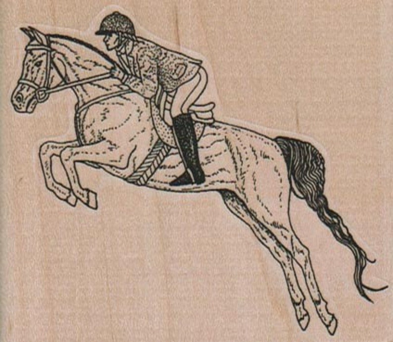 Horse head rubber stamp Stamp Rubber Stamp 8909 cowboy cling stamp, unmounted or wood mounted stamp image 3