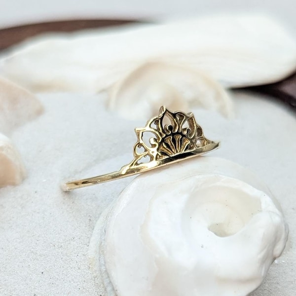 Eleganter Bohemian Stapelring 'Flora' Filigraner Schmuck Boho Chic Ringe Schönes Geschenk für Sie Einfache Kombinations Schmuck SiralomeShop