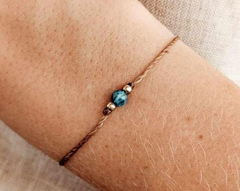 Edelstein-Armband &#39;Laila&#39; Boho Chic Sommer Schmuck Tribe Festival Yogini Style Goldene Messing Perlen Besonderes Geschenk Freundin Siralome
