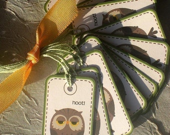 HOOT Mini Owl Tags - Set of 12