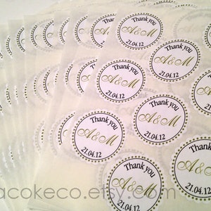 Set of 100 Customized Sticker Seals Perfect for your Etsy Shop, Business, Website, Promos, Wedding and Shower Favors image 2