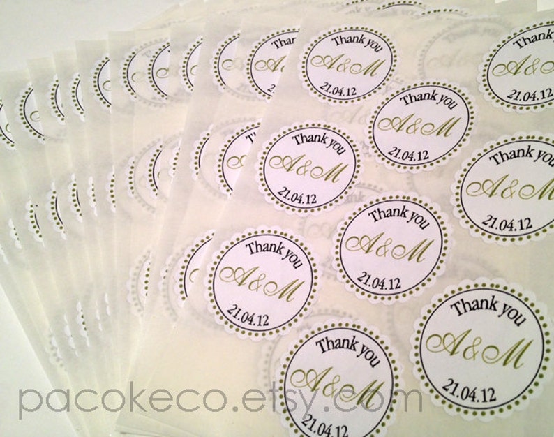 Set of 100 Customized Sticker Seals Perfect for your Etsy Shop, Business, Website, Promos, Wedding and Shower Favors image 2