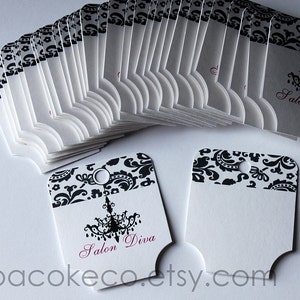 Lot de 40 cartes ou étiquettes personnalisées de collier ou bracelet plié