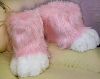 Fursuit Feet Paws, Fur Foot Paws, Cartoon Paws, Cat Paws, Fox Paws, Furry Animal Paws, Six Colors Fursuit Paws, Fursuit Slippers