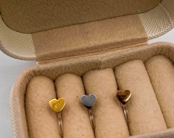 Children's heart ear clips, flat heart ear clips for children, earrings without pierced ears, pain-free earrings, first earrings, gift for children's birthdays