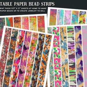 Printable Paper Bead Pattern Strips Set 3