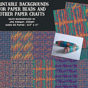 Printable Paper Beads And Craft Backgrounds Set 1