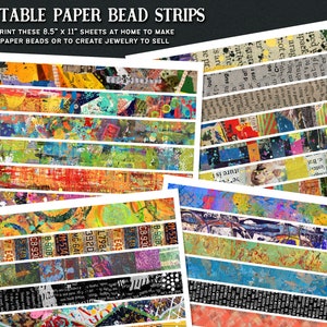 Printable Paper Bead Pattern Strips Set 1