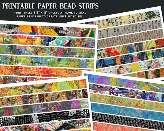 Printable Paper Bead Pattern Strips Set 1
