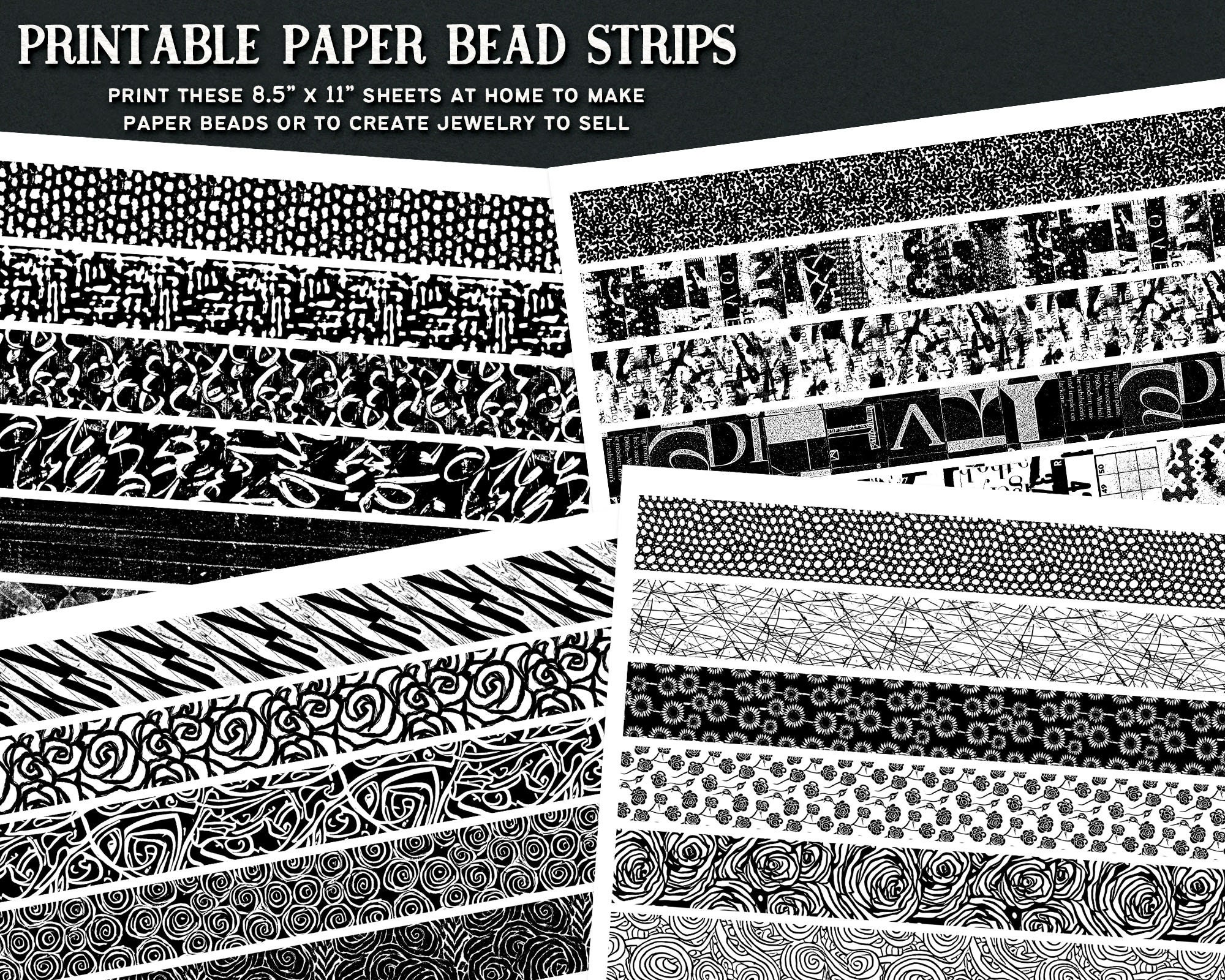 Printable Paper Bead Strips 9 - Etsy