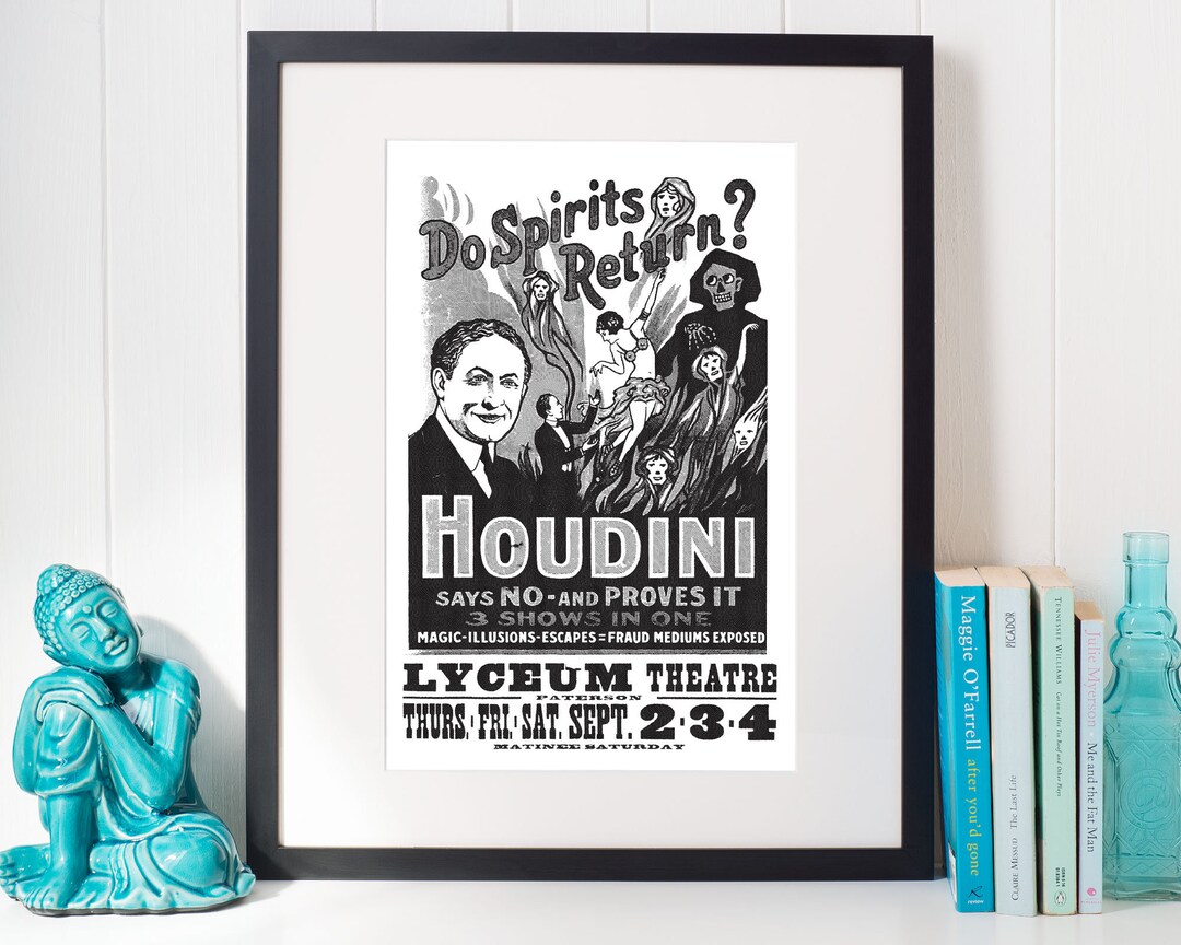 Harry Houdini Vintage Style Digital Printable Magic Wall Art - Etsy