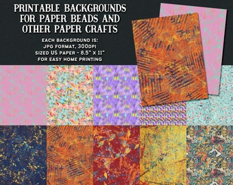 Printable Paper Beads And Craft Backgrounds Set 3