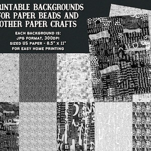 Printable Paper Beads And Craft Backgrounds Set 2