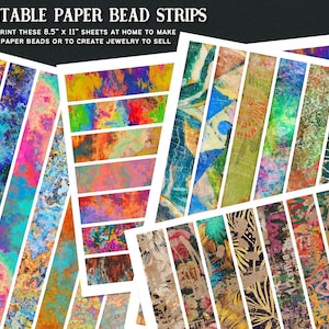 Printable Paper Bead Pattern Strips Set 4
